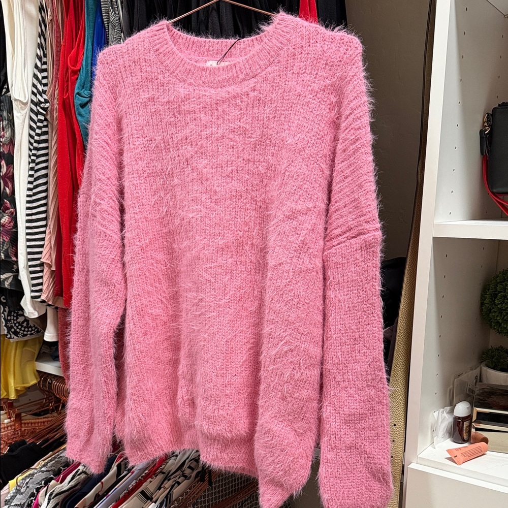 Soft Pink Crew Neck Sweater